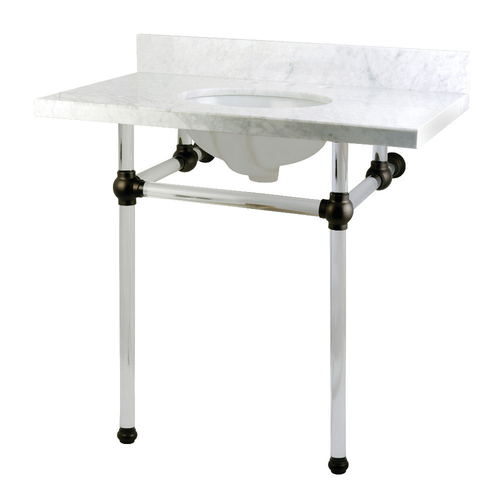 Templeton 36 Inch Console Sink in Carrara Marble