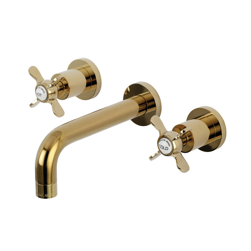 Essex Wall-Mount Bathroom Faucet in Polished Brass
