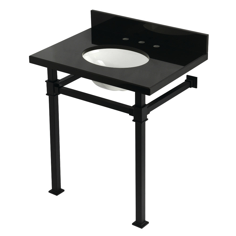 Monarch 30 Inch Console Sink in Black