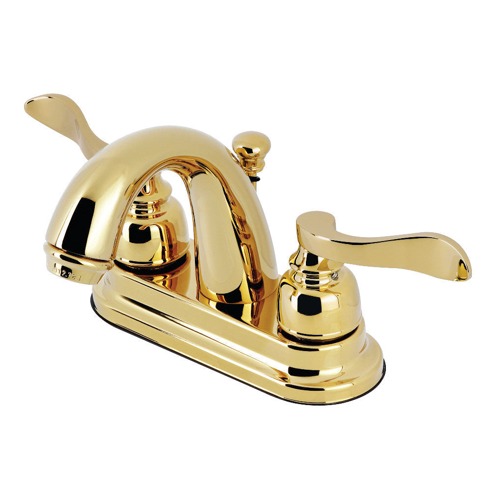NuWave French 4 Inch Centerset Bathroom Faucet in Polished Brass