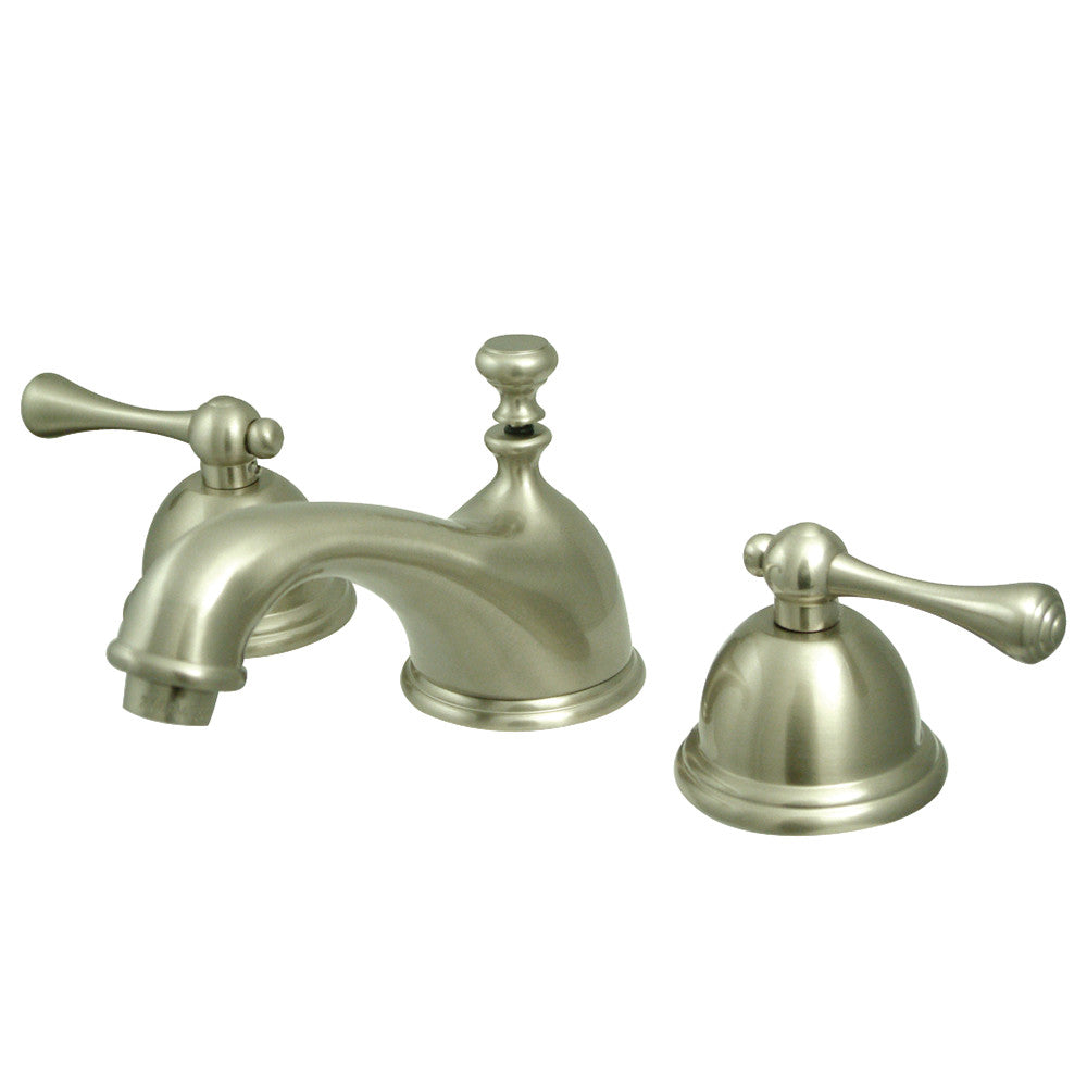 Vintage Widespread Bathroom Faucet in Brushed Nickel