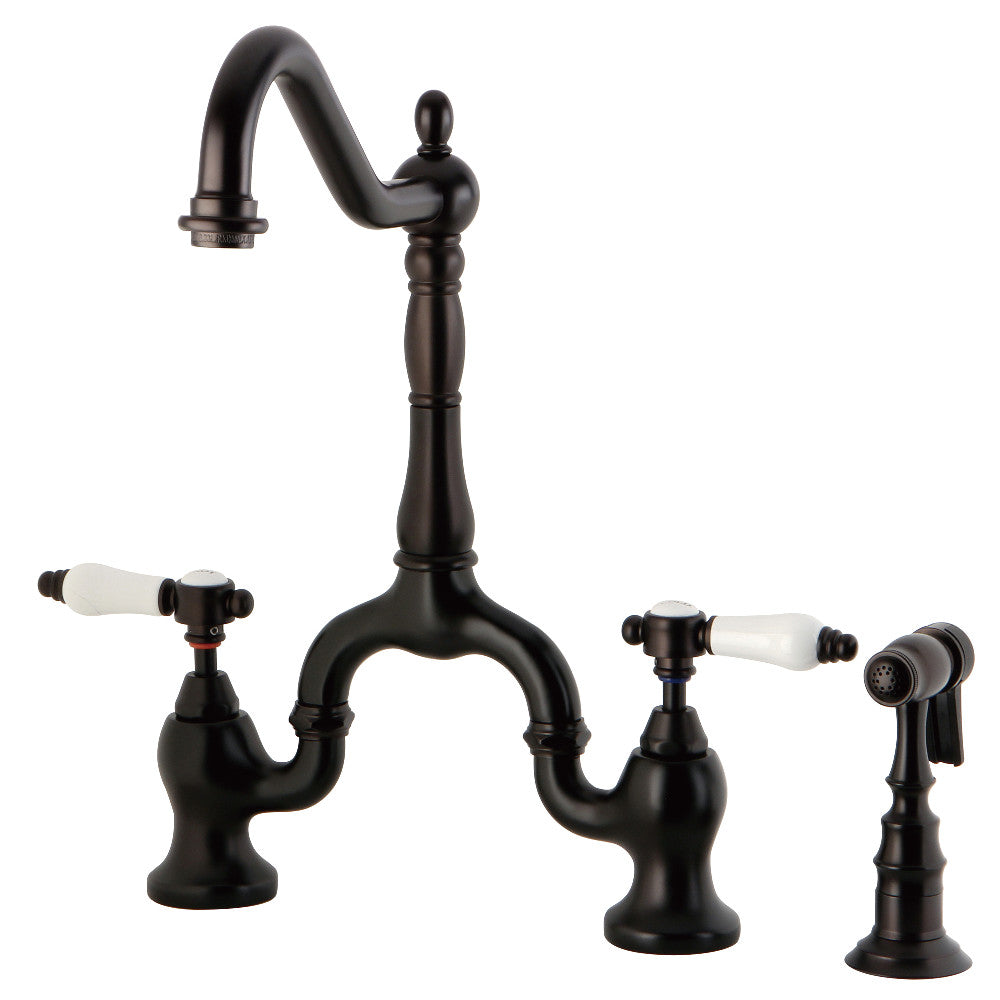 Bel-Air Bridge Kitchen Faucet in Oil Rubbed Bronze