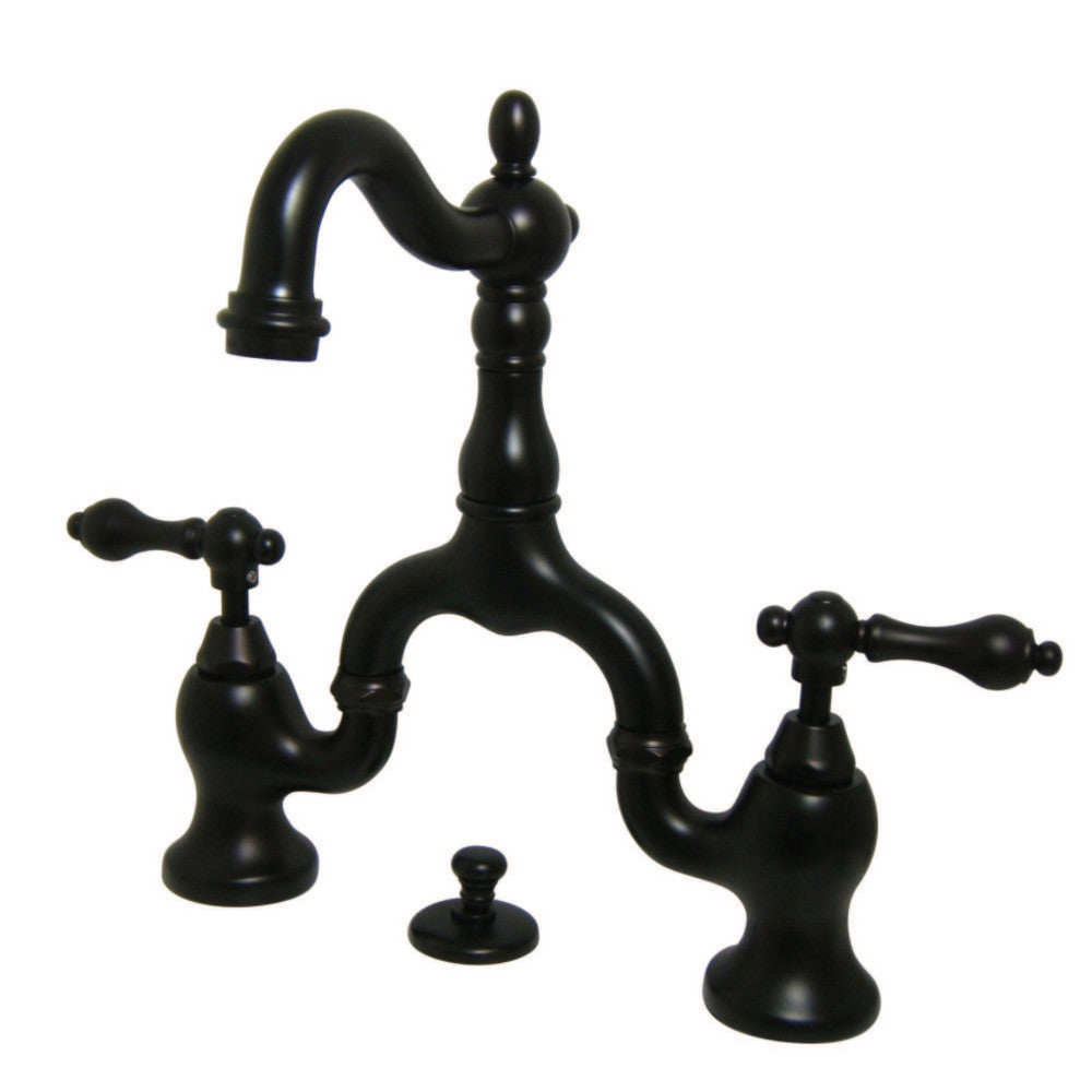 English Country Bridge Bathroom Faucet in Oil Rubbed Bronze