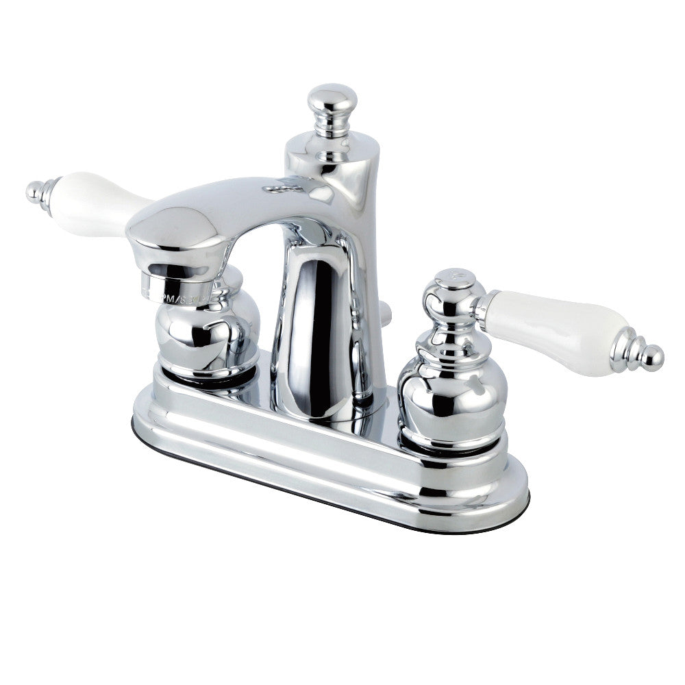 Victorian 4 Inch Centerset Bathroom Faucet in Polished Chrome