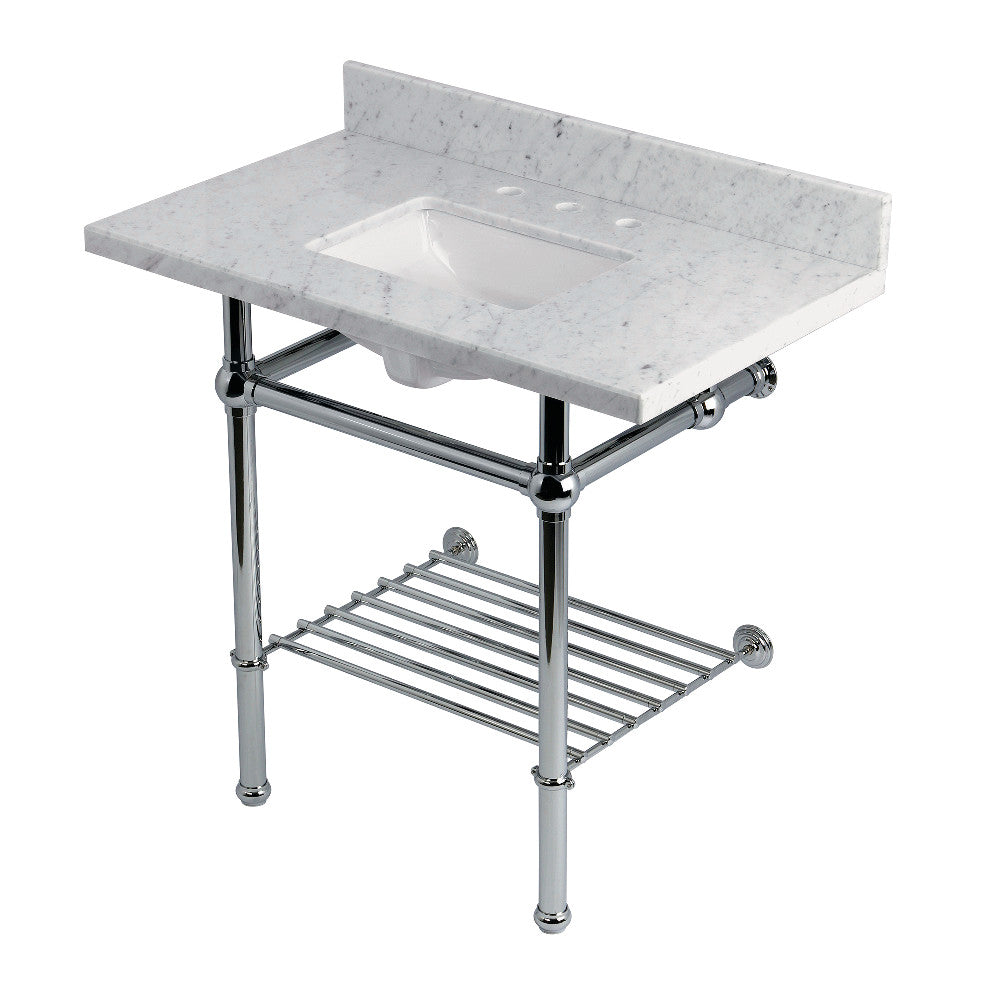 Templeton 36 Inch Console Sink in Carrara Marble