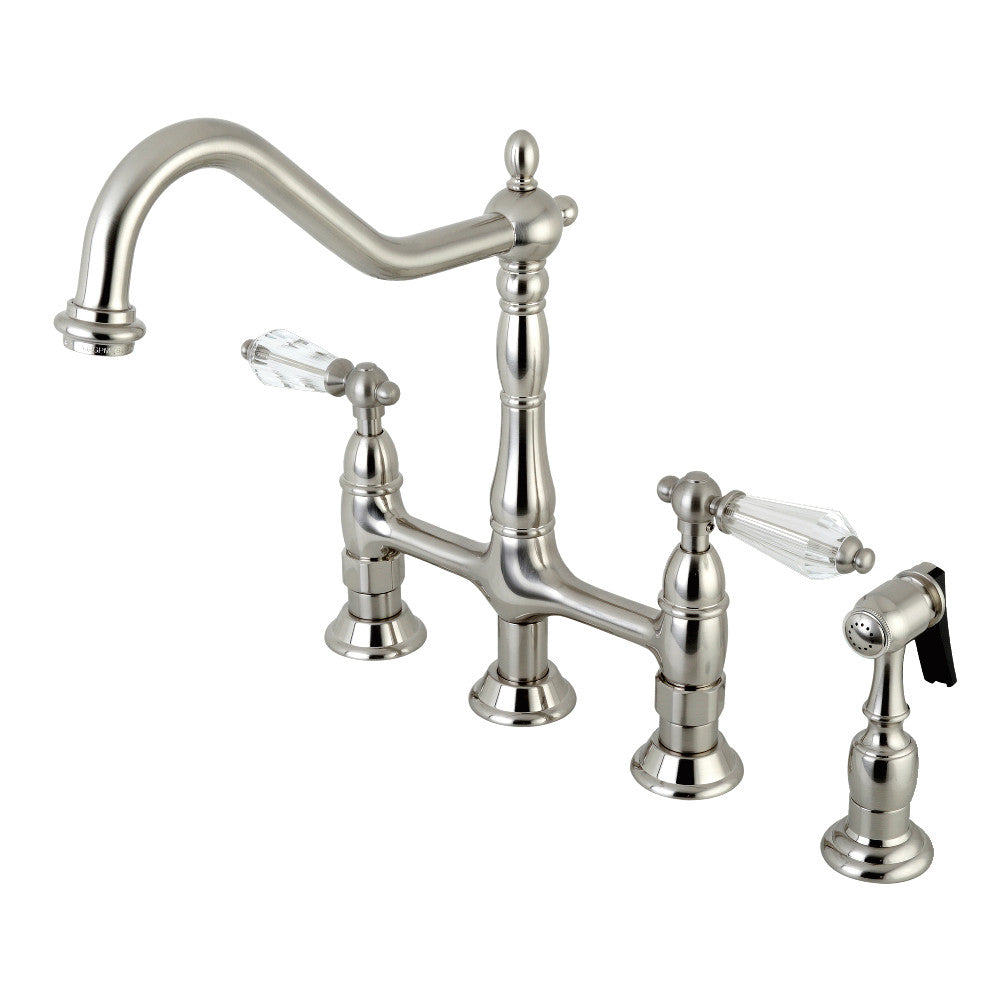 Wilshire Bridge Kitchen Faucet in Brushed Nickel