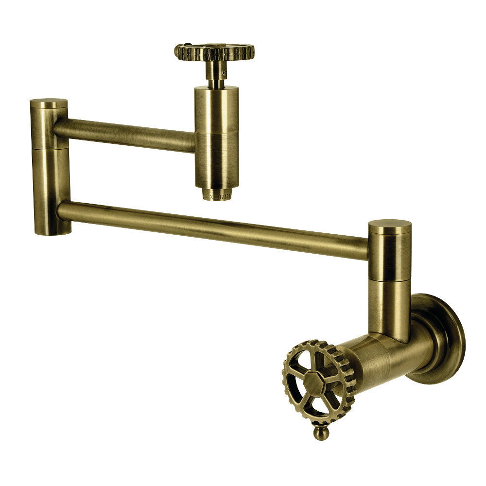 Fuller Pot Filler Faucet in Antique Brass