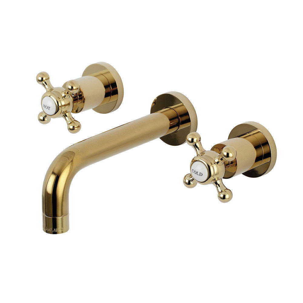 Metropolitan Wall-Mount Bathroom Faucet in Polished Brass