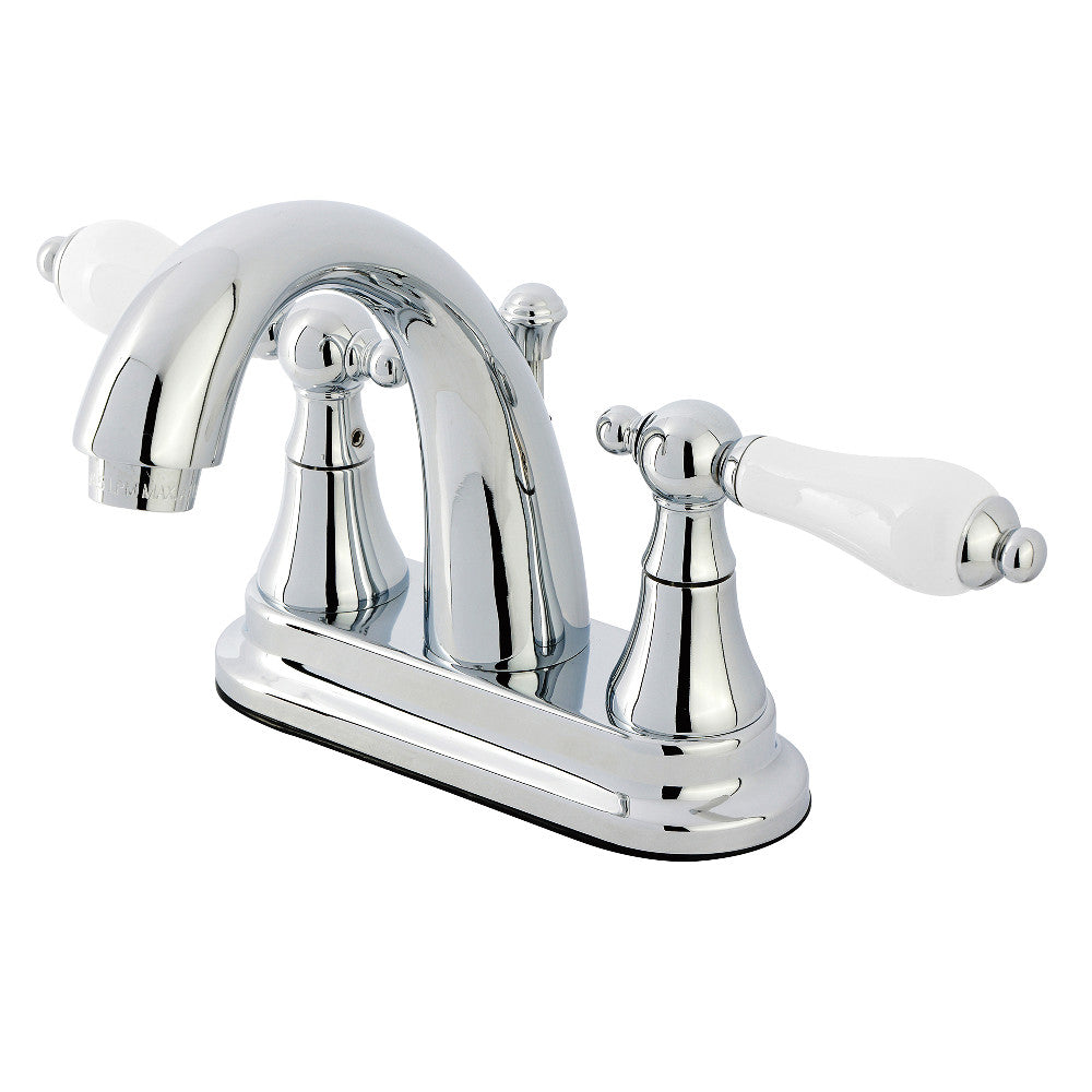 English Vintage 4 Inch Centerset Bathroom Faucet in Polished Chrome