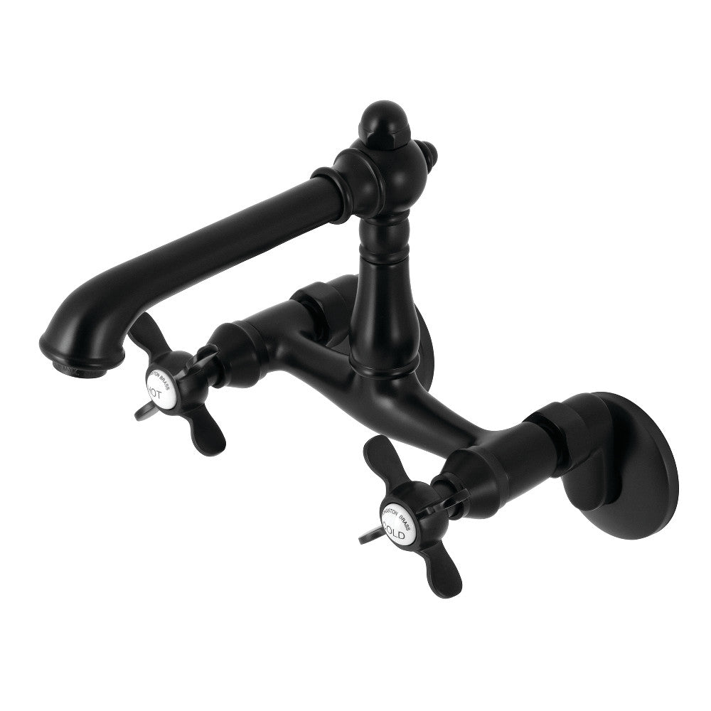 Essex Wall Mount Kitchen Faucet in Matte Black