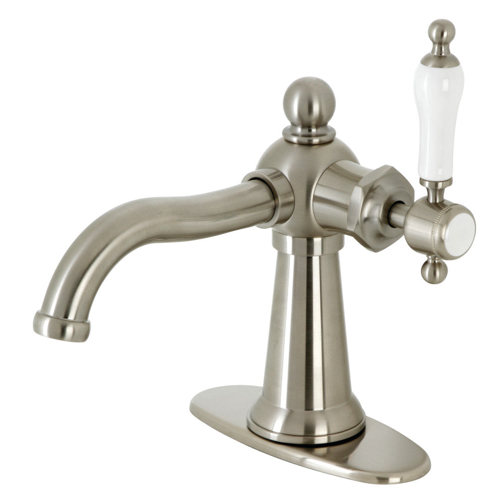 Nautical Single-Hole Bathroom Faucet in Brushed Nickel