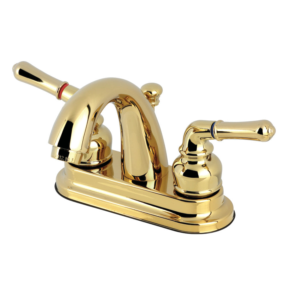 Naples 4 Inch Centerset Bathroom Faucet in Polished Brass