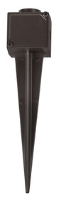 Accessory 9" Ground Spike with Junction Box In Light Bronze Finish