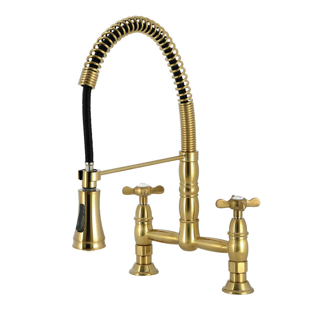 Essex Pre-Rinse Kitchen Faucet in Brushed Brass