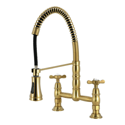 Essex Pre-Rinse Kitchen Faucet in Brushed Brass