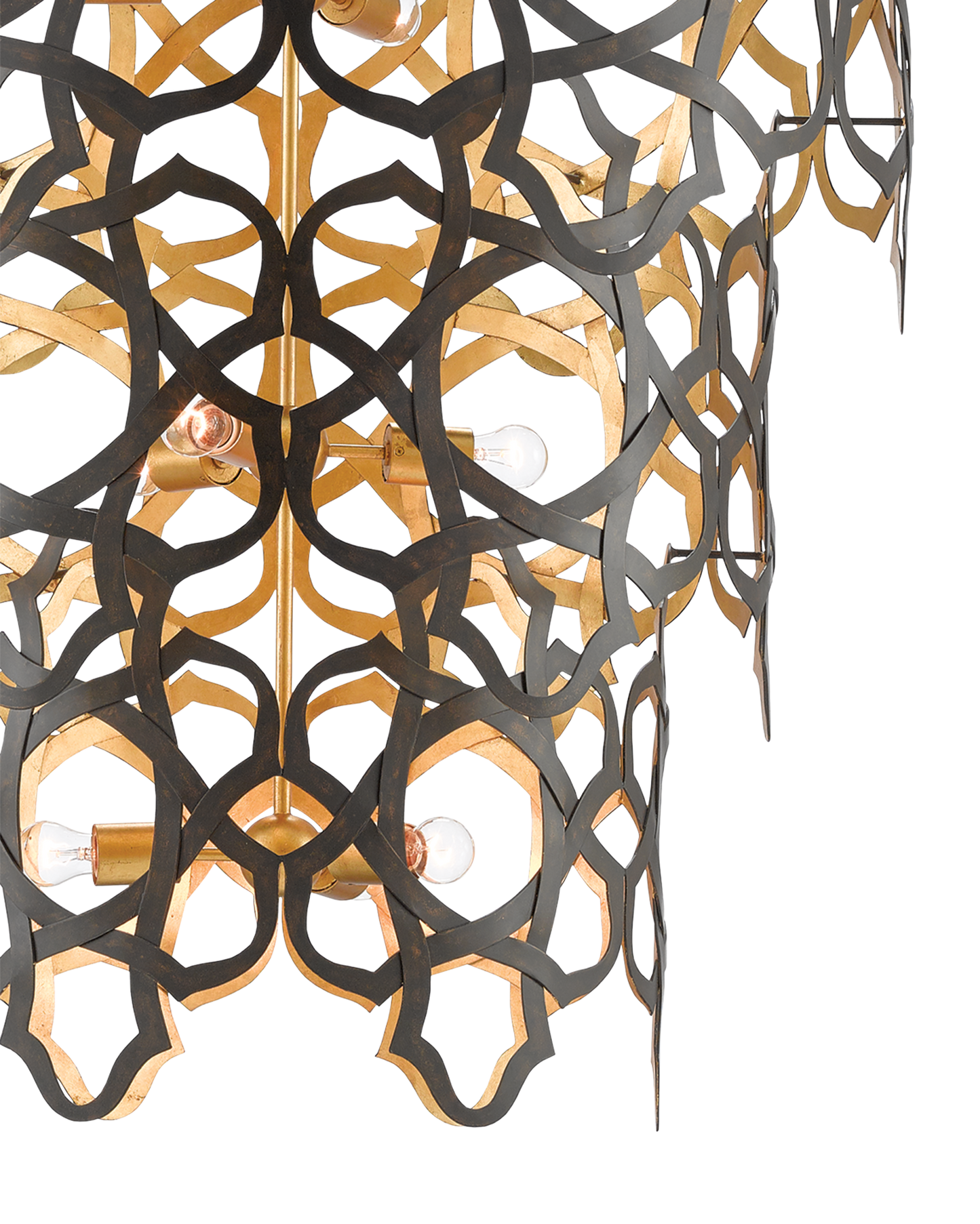 Mauresque Large Bronze & Gold Chandelier