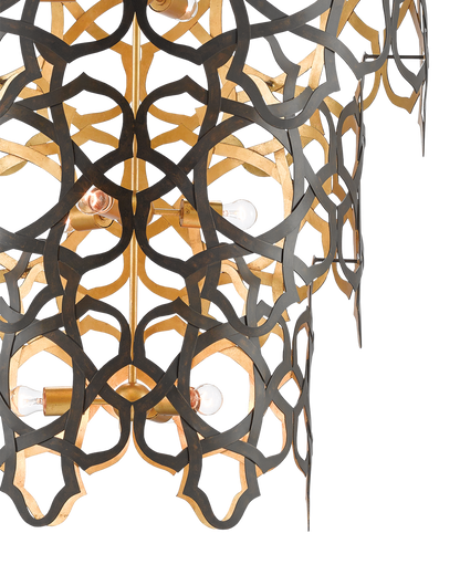 Mauresque Large Bronze & Gold Chandelier