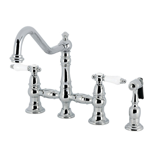Bel-Air Bridge Kitchen Faucet in Polished Chrome