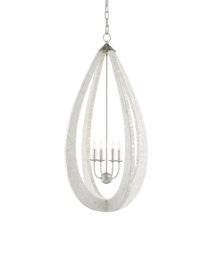 Arietta White Teardrop Chandelier