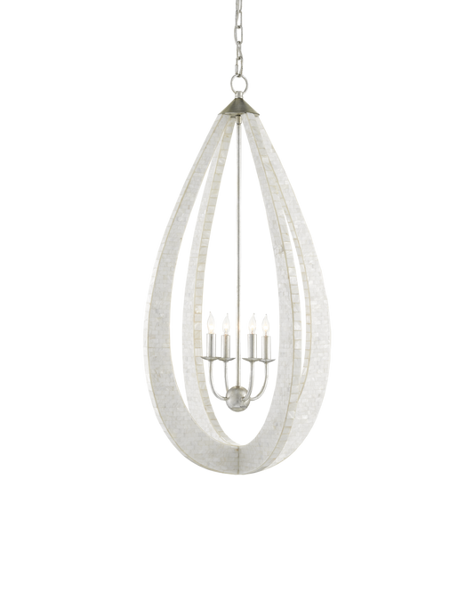 Arietta White Teardrop Chandelier