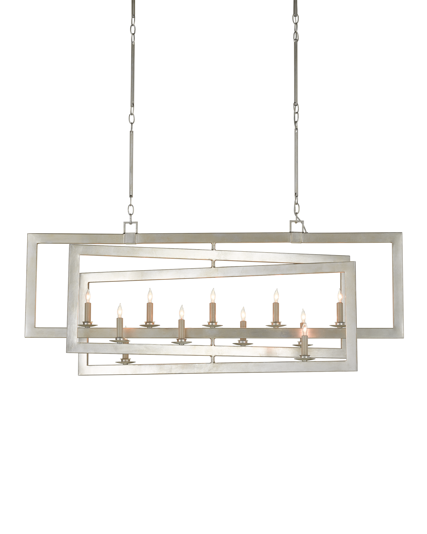 Middleton Silver Rectangular Chandelier