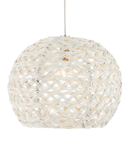 Piero White 15-Light Round Multi-Drop Pendant