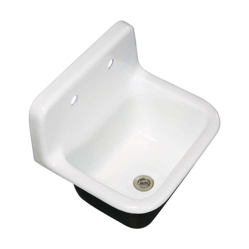 Petra Galley 22.0625 Inch Wall Mount Kitchen Sink in White
