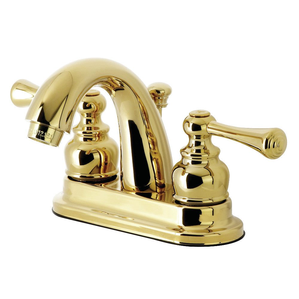 Vintage 4 Inch Centerset Bathroom Faucet in Polished Brass