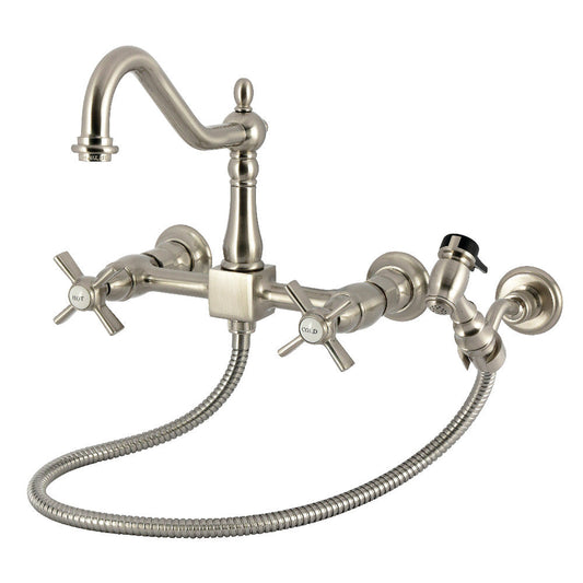 Millennium Wall Mount Kitchen Faucet in Brushed Nickel