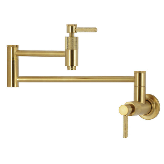 Convergent Pot Filler Faucet in Brushed Brass