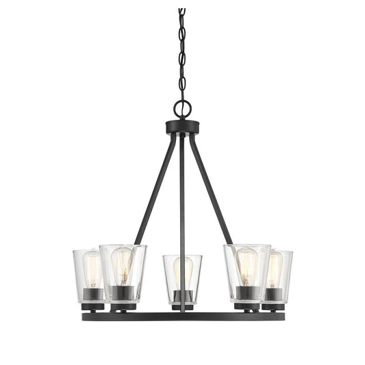 Calhoun 5-Light Chandelier in Matte Black Matte Black
