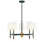 Brody 5-Light Chandelier in Matte Black with Warm Brass Accents Matte Black with Warm Brass Accents