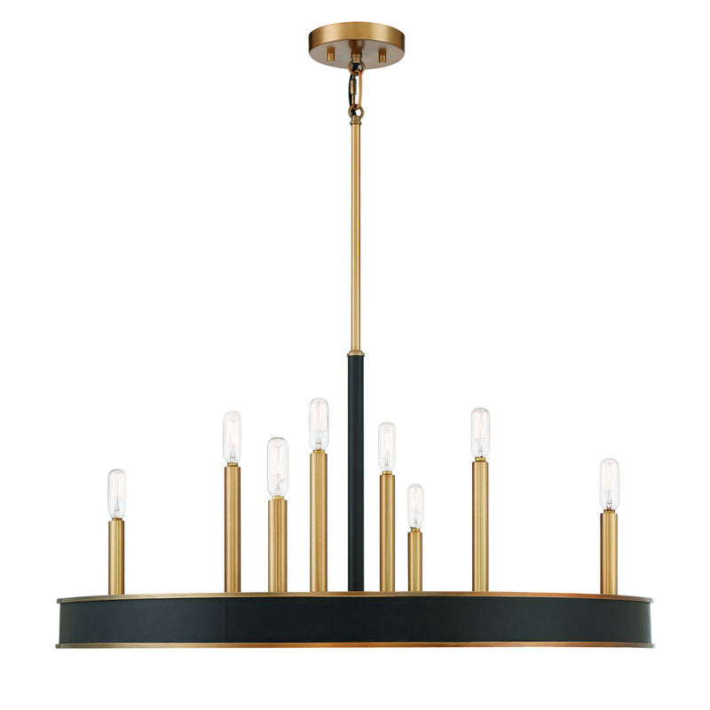 Chaucer 8-Light Chandelier in Warm Brass Warm Brass