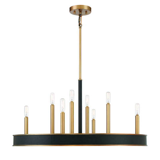 Chaucer 8-Light Chandelier in Warm Brass Warm Brass
