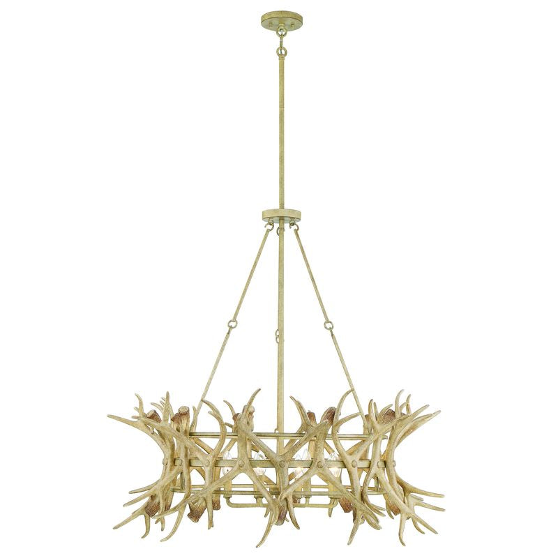 Daniels 8-Light Chandelier in Natural Antler Natural Antler