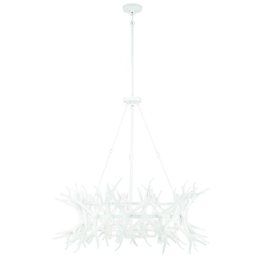 Daniels 8-Light Chandelier in Matte White Matte White