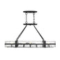 Hudson 10-Light Oval Chandelier in Matte Black Matte Black