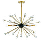 Ariel 6-Light Chandelier in Como Black with Gold Accents Como Black with Gold