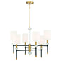 Tivoli 6-Light Chandelier in Matte Black with Warm Brass Accents Matte Black with Warm Brass Accents