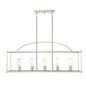 Palladian 5-Light Linear Chandelier in Satin Nickel Satin Nickel
