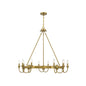Sullivan 10-Light Chandelier in Warm Brass Warm Brass