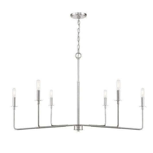 Salerno 6-Light Chandelier in 
Polished Nickel Polished Nickel