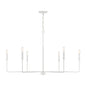 Salerno 6-Light Chandelier in White Bisque Bisque White