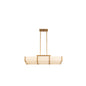 Orleans 5-Light Linear Chandelier in Distressed Gold Distressed Gold
