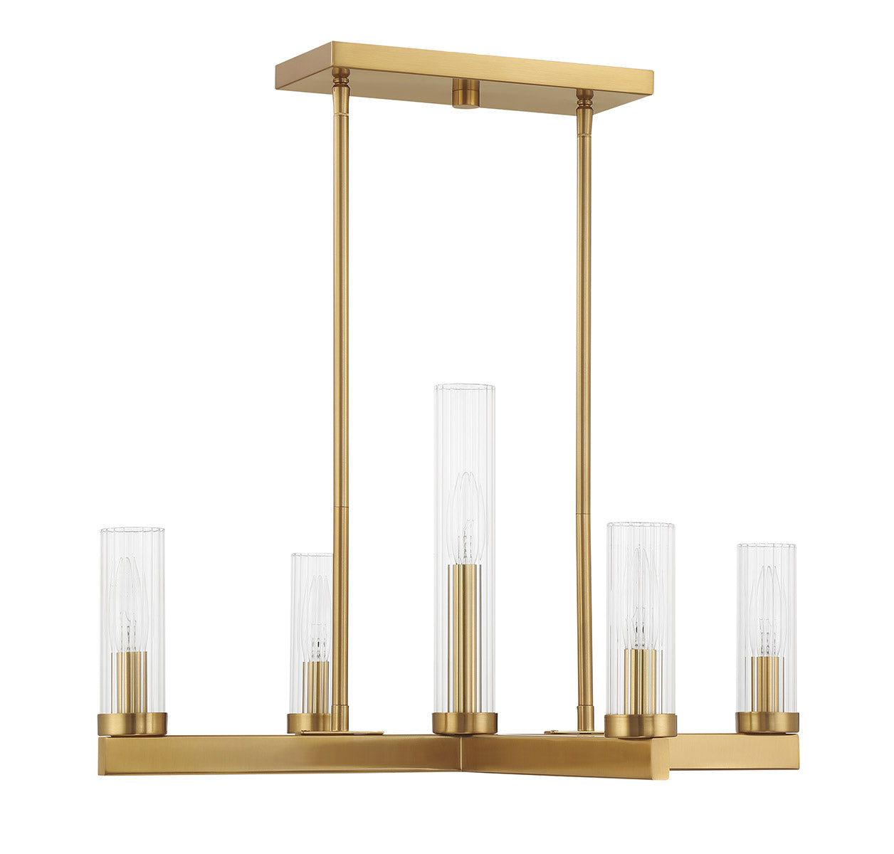 Carina 5-Light Chandelier in Warm Brass