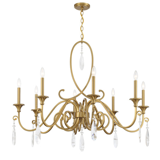 Fairchild 8-Light Chandelier in Warm Brass