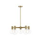 Wright 5-Light Chandelier in Warm Brass Warm Brass