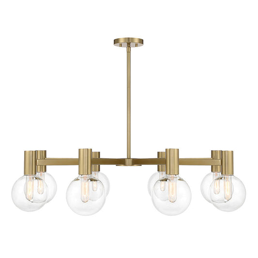 Wright 8-Light Chandelier in Chrome Chrome