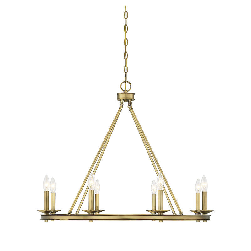 Middleton 8-Light Chandelier in Warm Brass Warm Brass