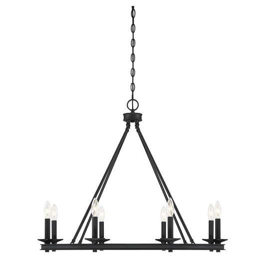 Middleton 8-Light Chandelier in Matte Black Matte Black